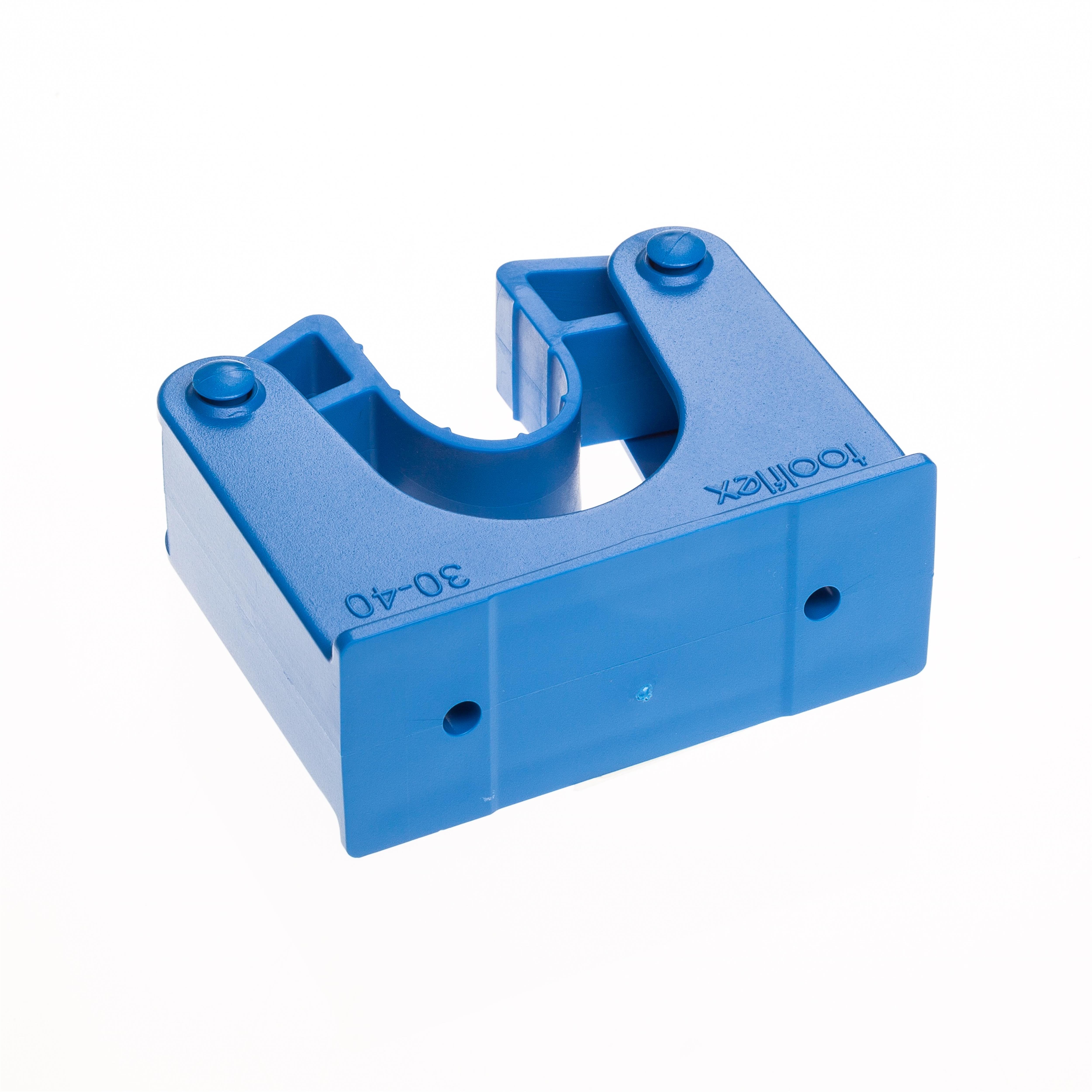 Toolflex Halterung 30-40 mm für Alu-Schiene einfarbig blau