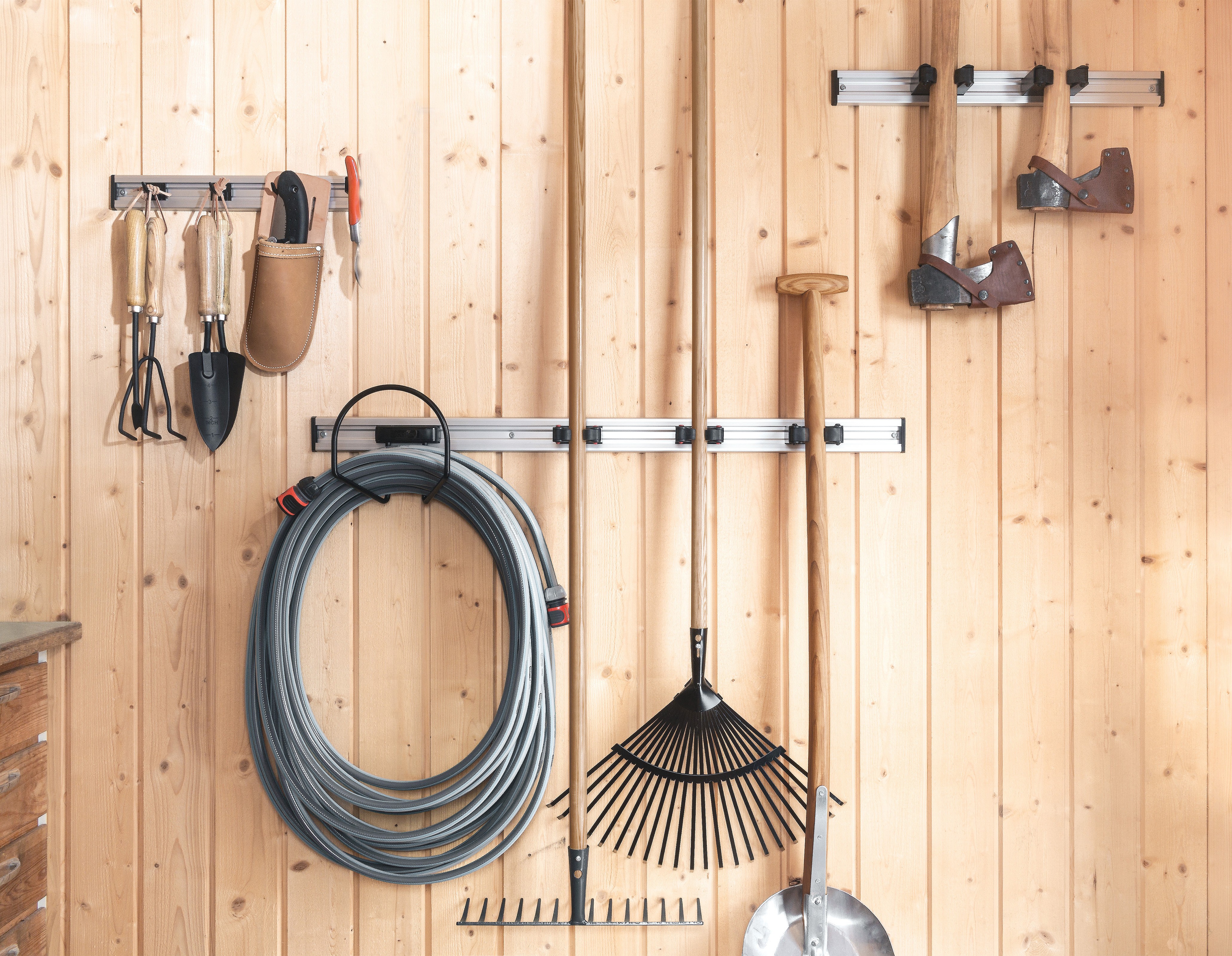 Toolflex Halterung 15-20 mm für Alu-Schiene in schwarz mit gelben Pins im 2er-Pack