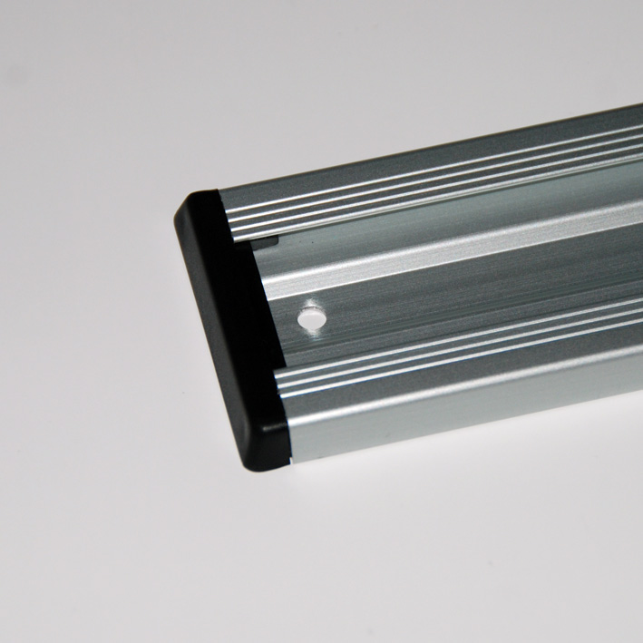 Toolflex Alu-Schiene 50 cm mit schwarzen Endstücken