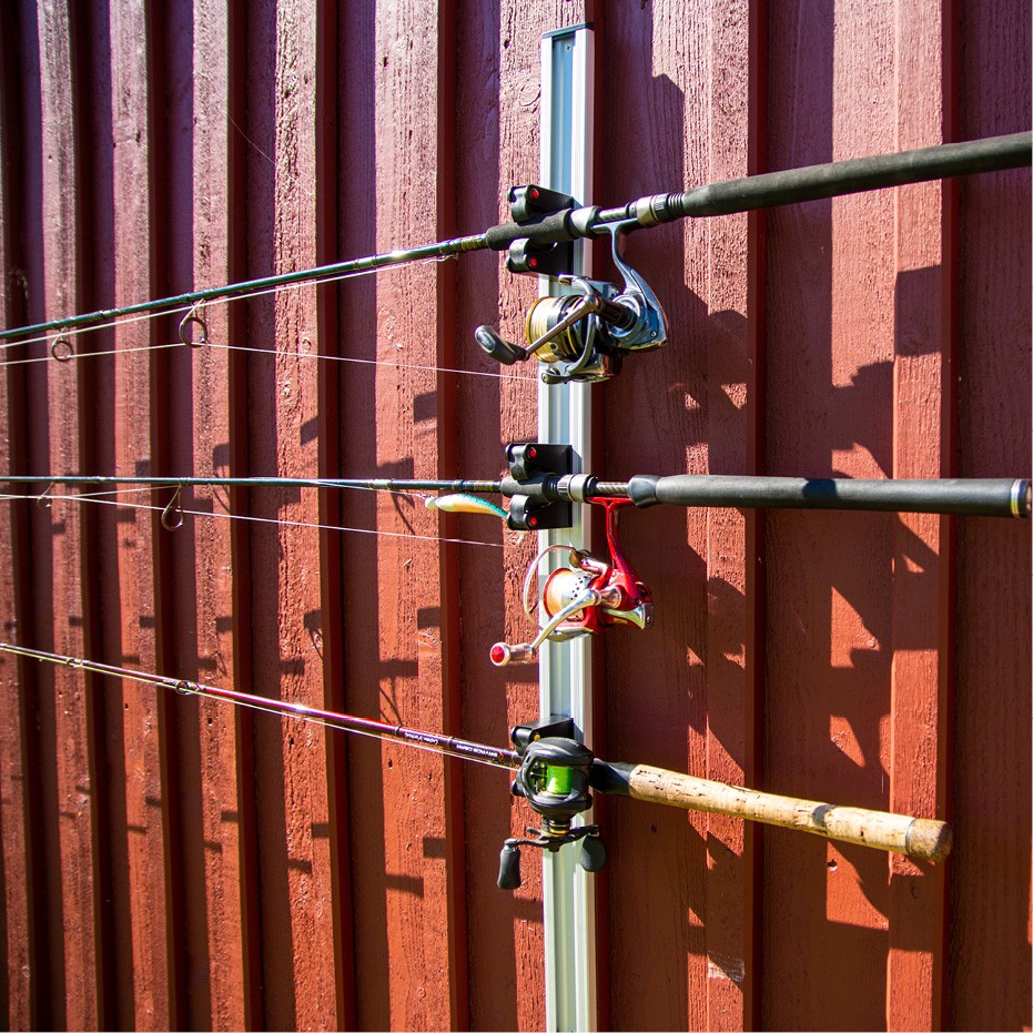 Toolflex Halterung 20-30 mm für Alu-Schiene in schwarz mit roten Pins im 2er-Pack