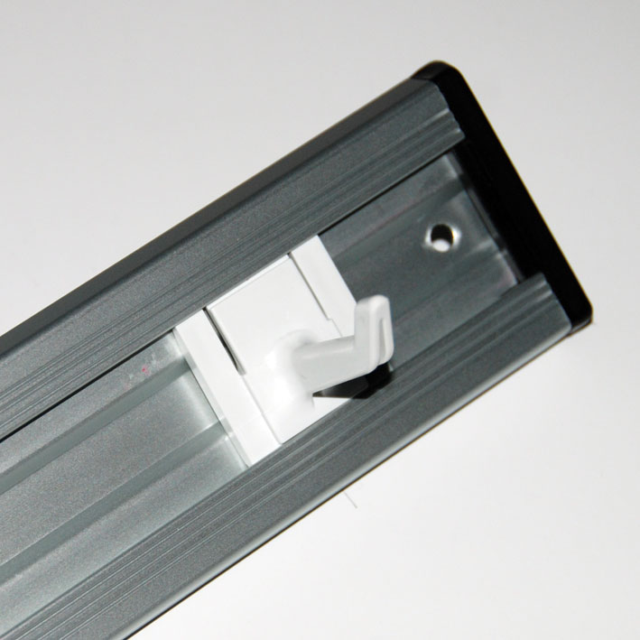 Toolflex Kunststoffhaken für Alu-Schiene in weiß