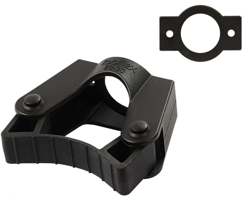 Toolflex Halterung 20-30 mm für Rohrbefestigung in schwarz
