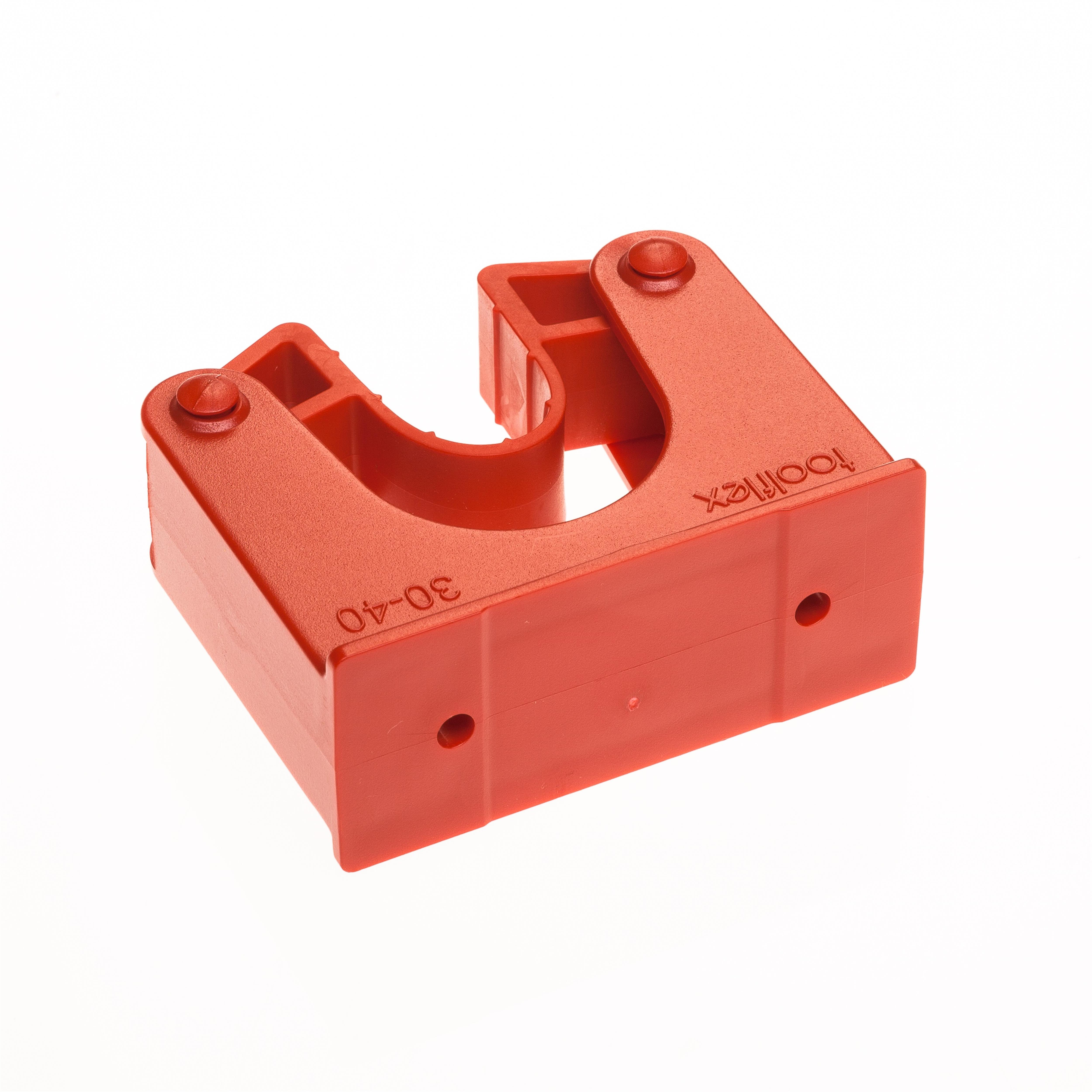 Toolflex Halterung 30-40 mm für Alu-Schiene einfarbig rot