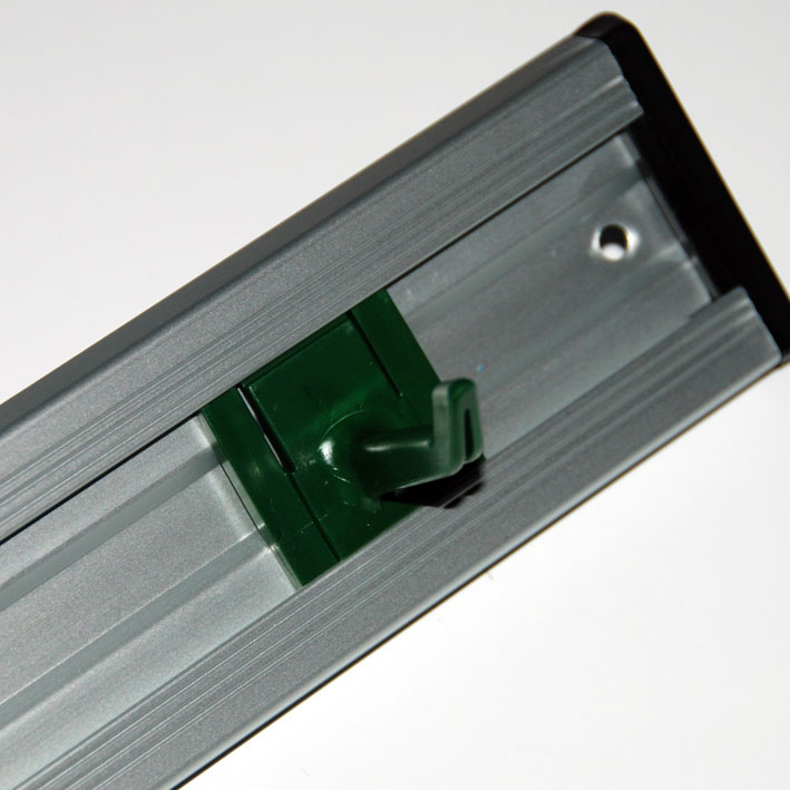 Toolflex Kunststoffhaken für Alu-Schiene in grün