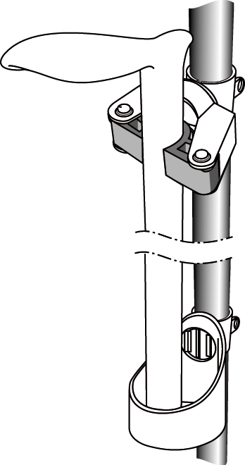 Toolflex Köcher für Rohrbefestigung in schwarz