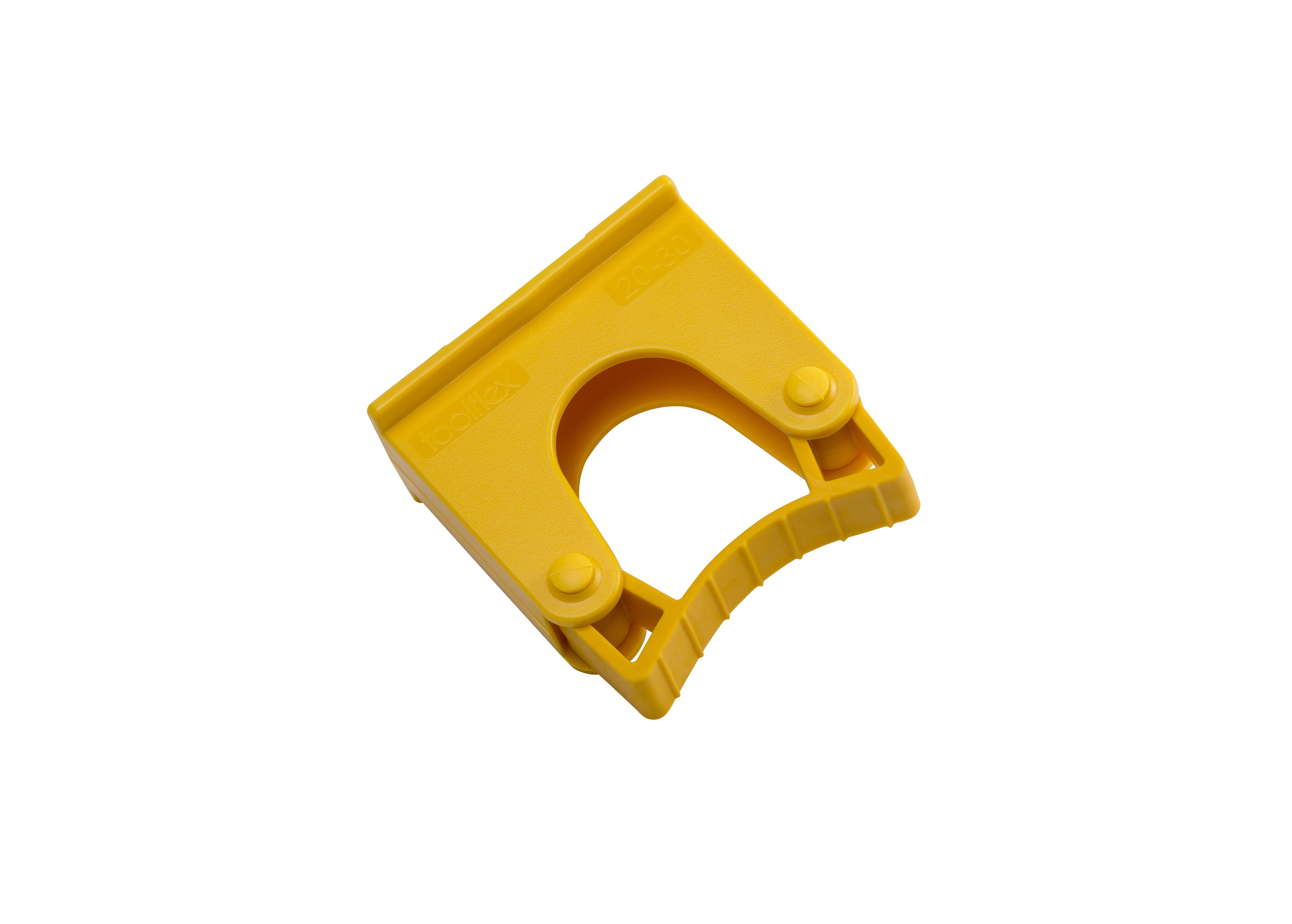 Toolflex Halterung 20-30 mm für Alu-Schiene einfarbig gelb