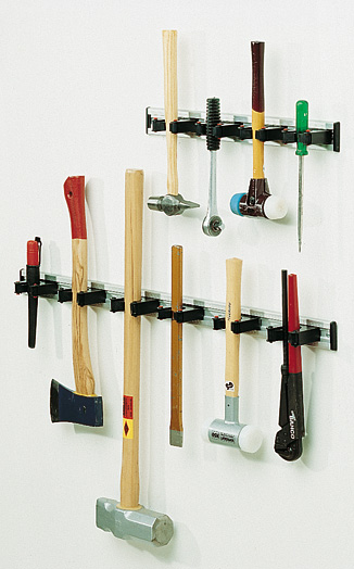 Toolflex Alu-Schiene 20 cm mit schwarzen Endstücken