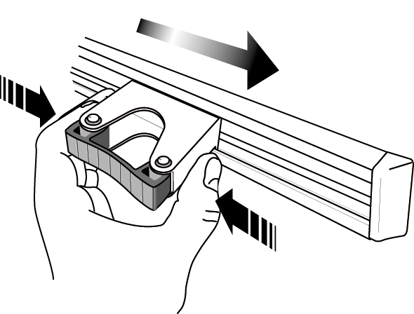 Toolflex Halterung 25-35 mm für Alu-Schiene einfarbig weiß Toolflex Halterung 25-35 mm für Alu-Schiene einfarbig weiß