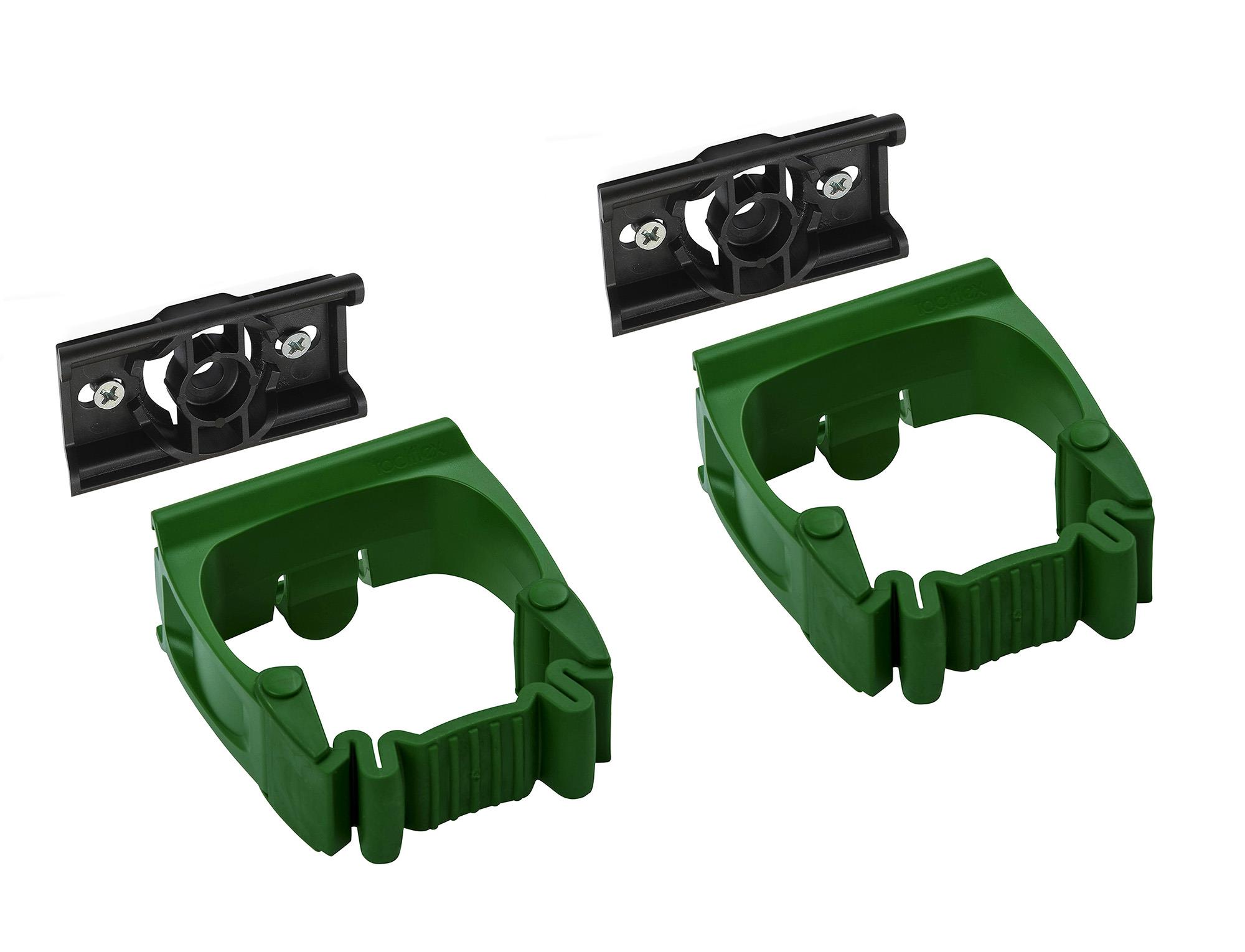 Toolflex One Halter 15-35 mm in grün im 2er-Pack inkl. Toolflex One Adapter in schwarz