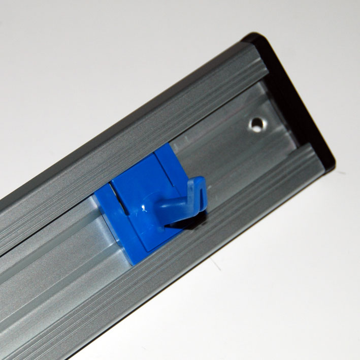 Toolflex Kunststoffhaken für Alu-Schiene in blau