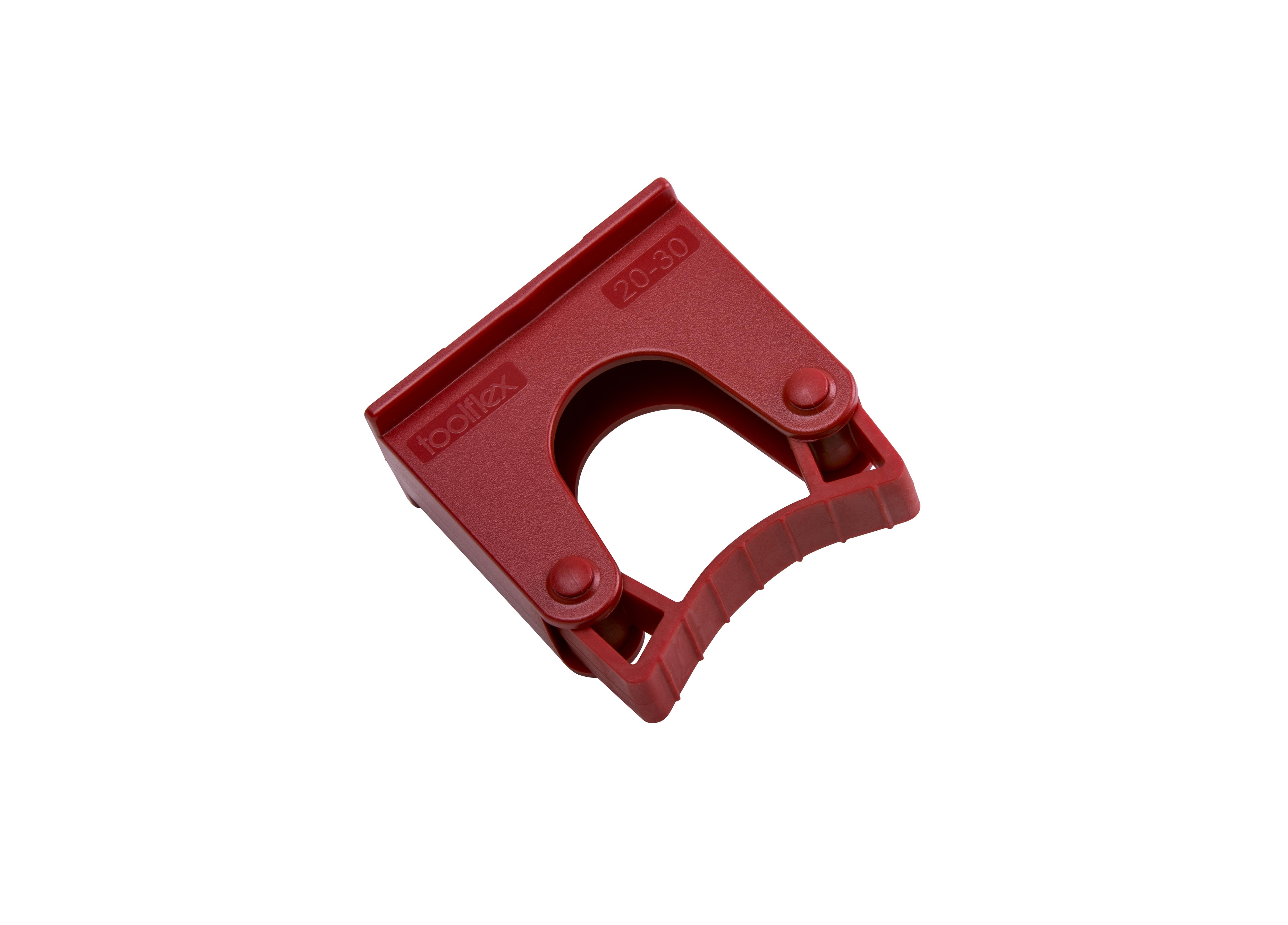 Toolflex Halterung 20-30 mm für Alu-Schiene einfarbig rot