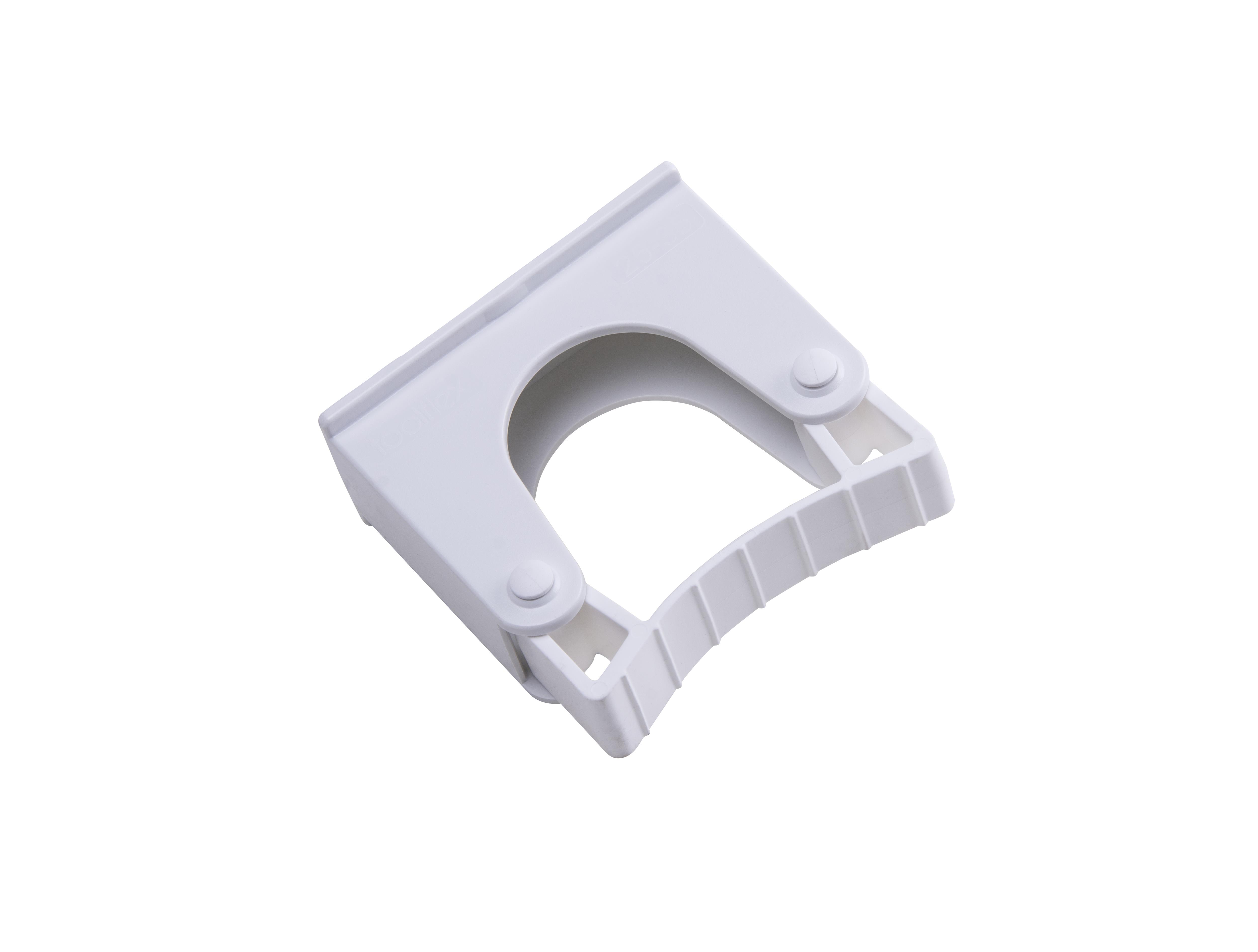 Toolflex Halterung 25-35 mm für Alu-Schiene einfarbig weiß