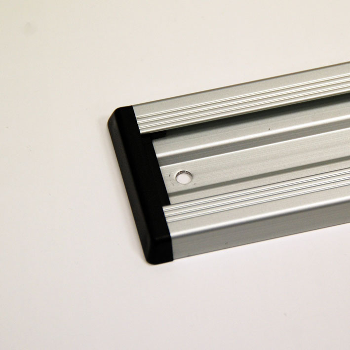 Toolflex Alu-Schiene 20 cm mit schwarzen Endstücken