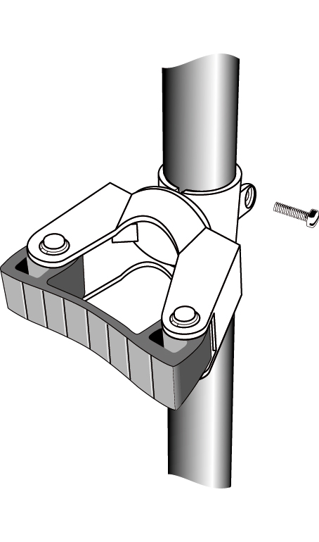 Toolflex Rohrbefestigung Durchmesser 22 mm in grau - Auslaufmodell - nur solange Vorrat reicht