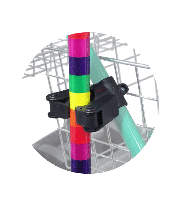 Toolflex Halterung 20-30 mm für Rohrbefestigung in schwarz