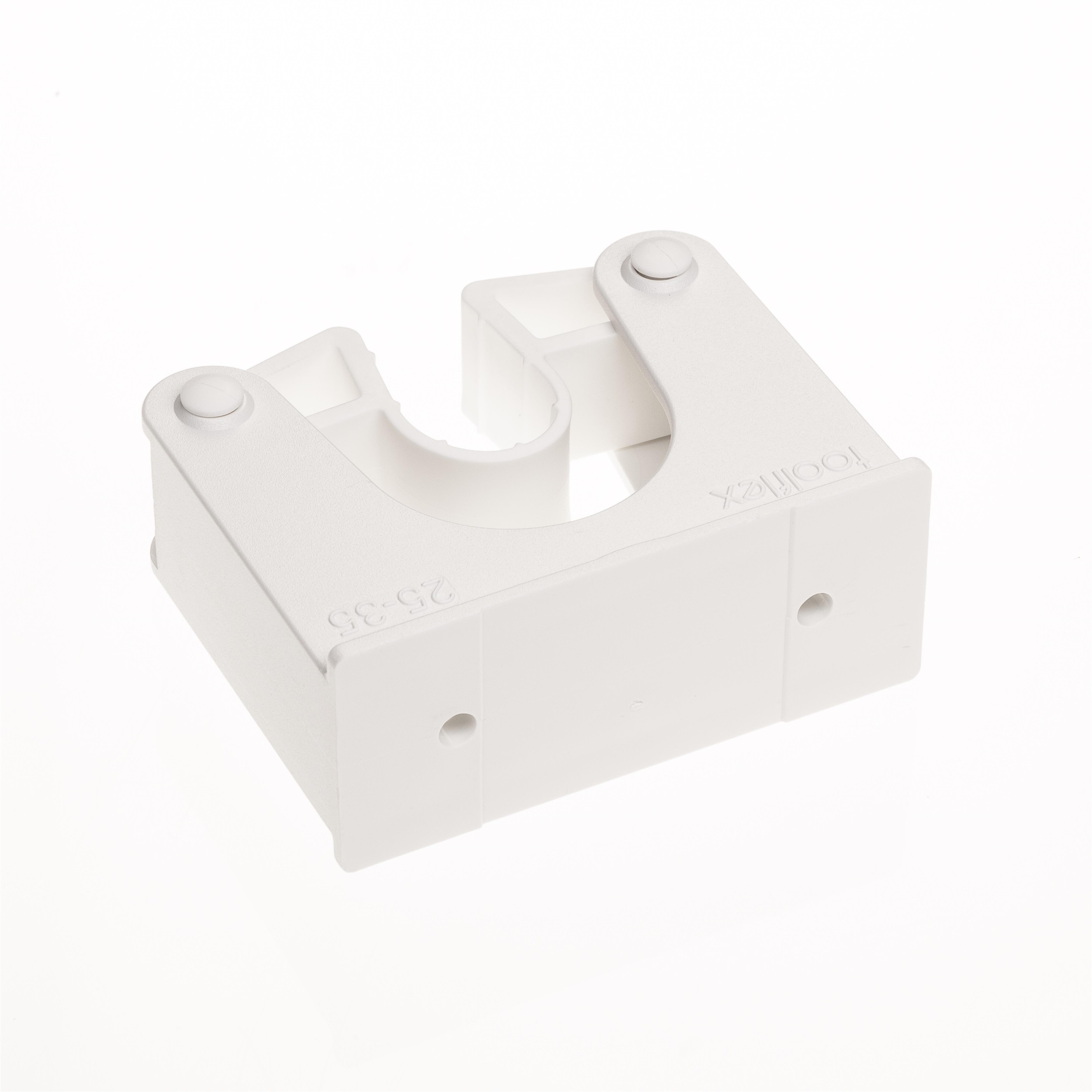 Toolflex Halterung 25-35 mm für Alu-Schiene einfarbig weiß