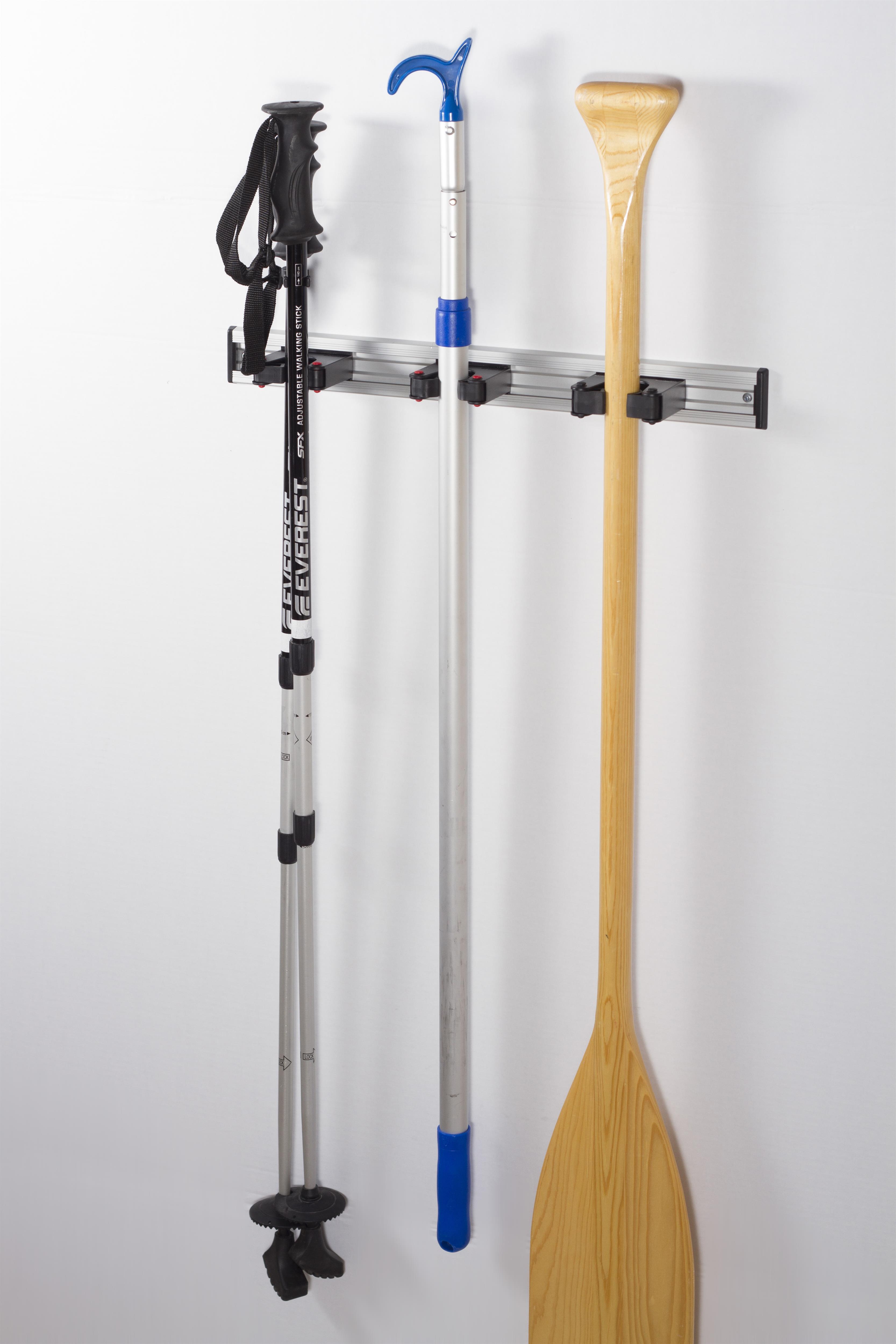 Toolflex Alu-Schiene 50 cm mit blauen Endstücken, bestückt mit 3 blauen Halterungen 25-35 mm