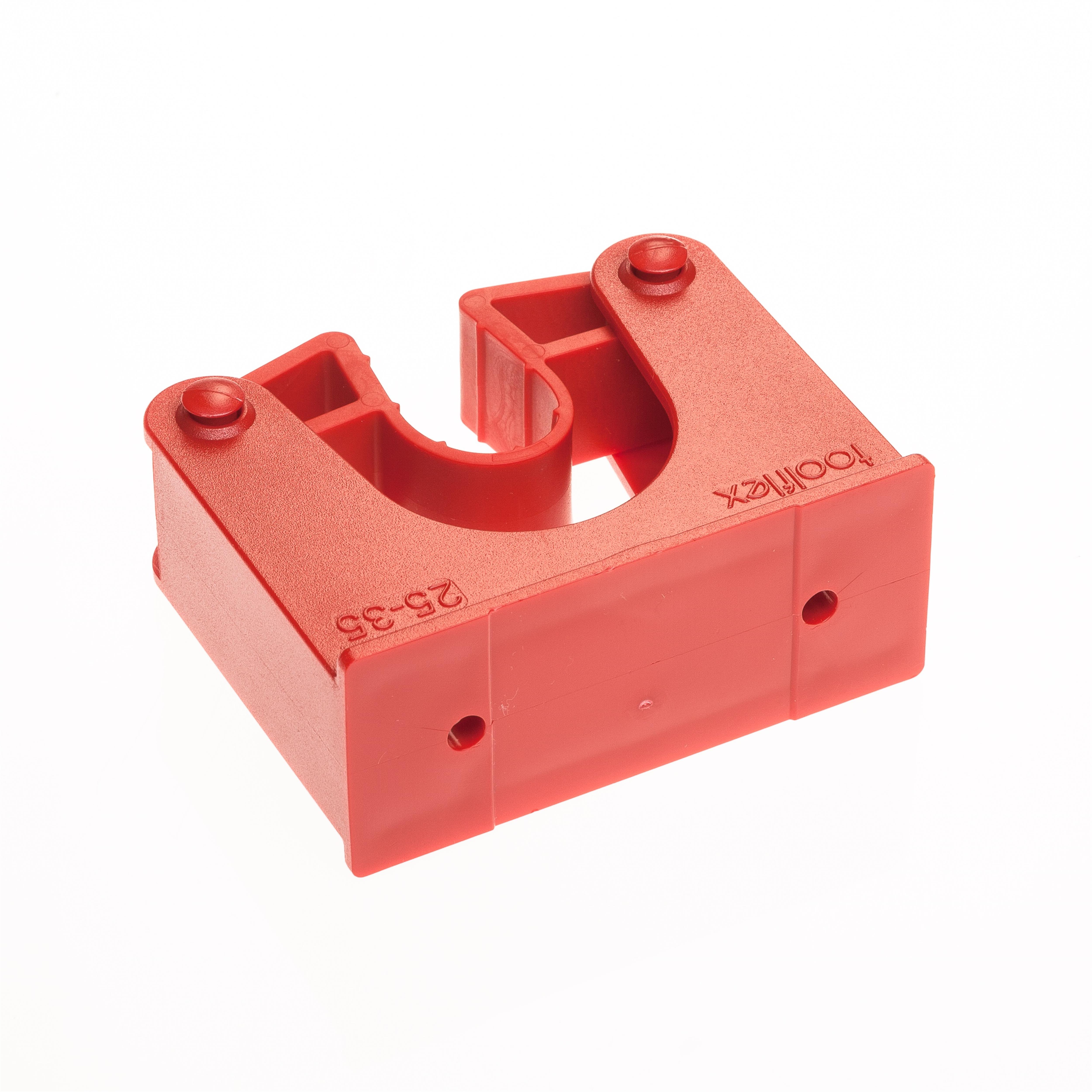 Toolflex Halterung 25-35 mm für Alu-Schiene einfarbig rot