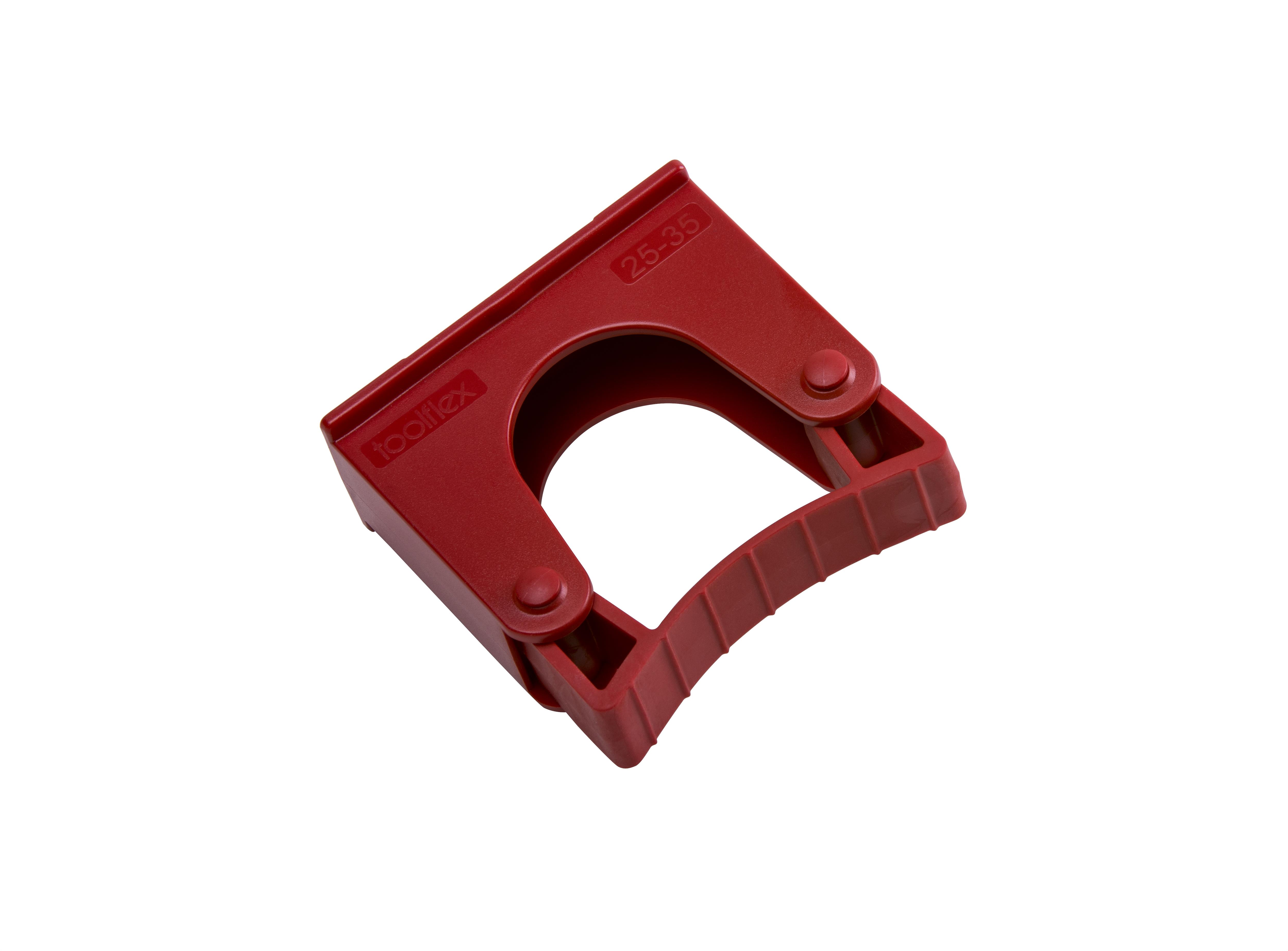 Toolflex Halterung 25-35 mm für Alu-Schiene einfarbig rot