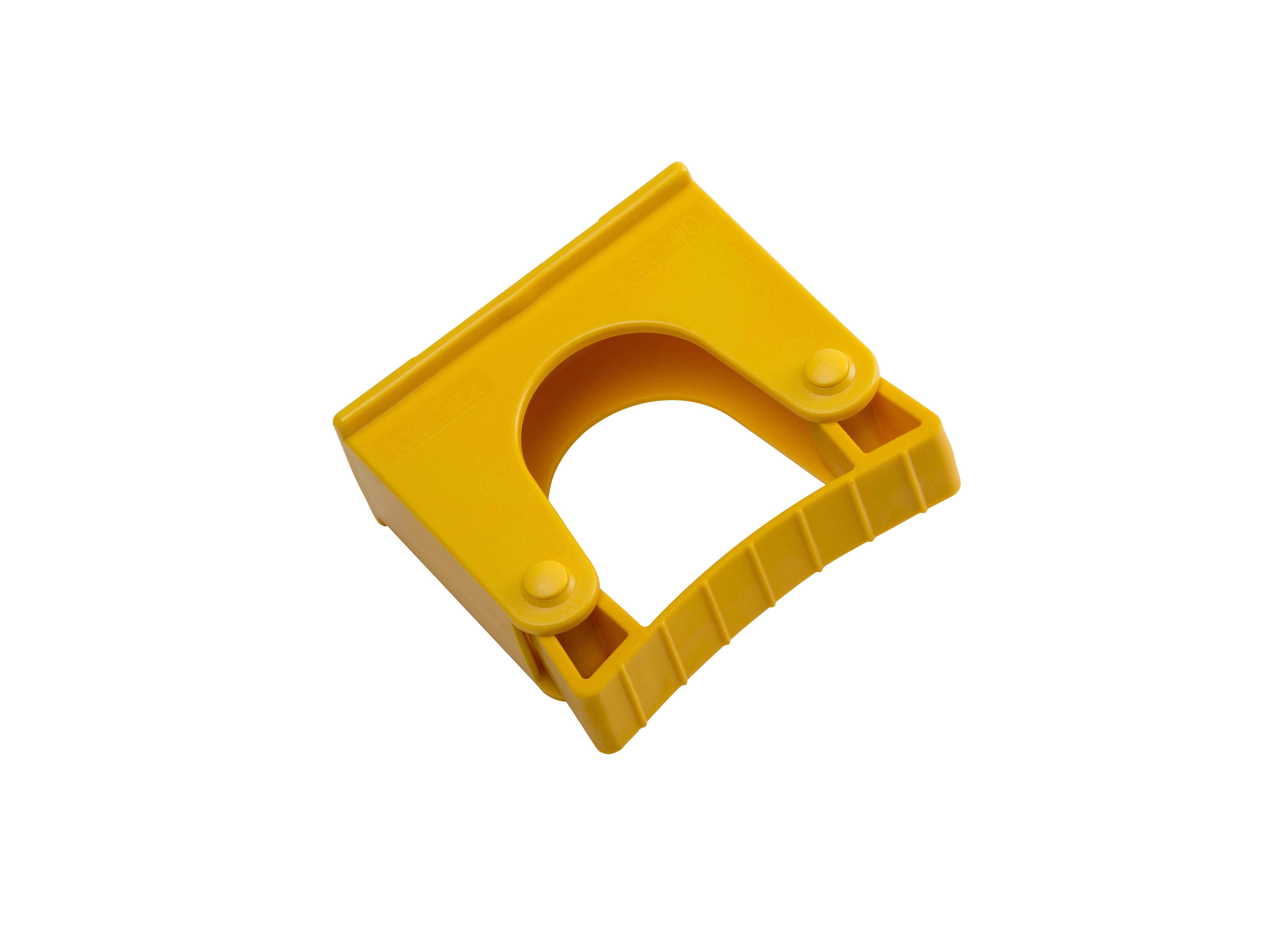 Toolflex Halterung 30-40 mm für Alu-Schiene einfarbig gelb