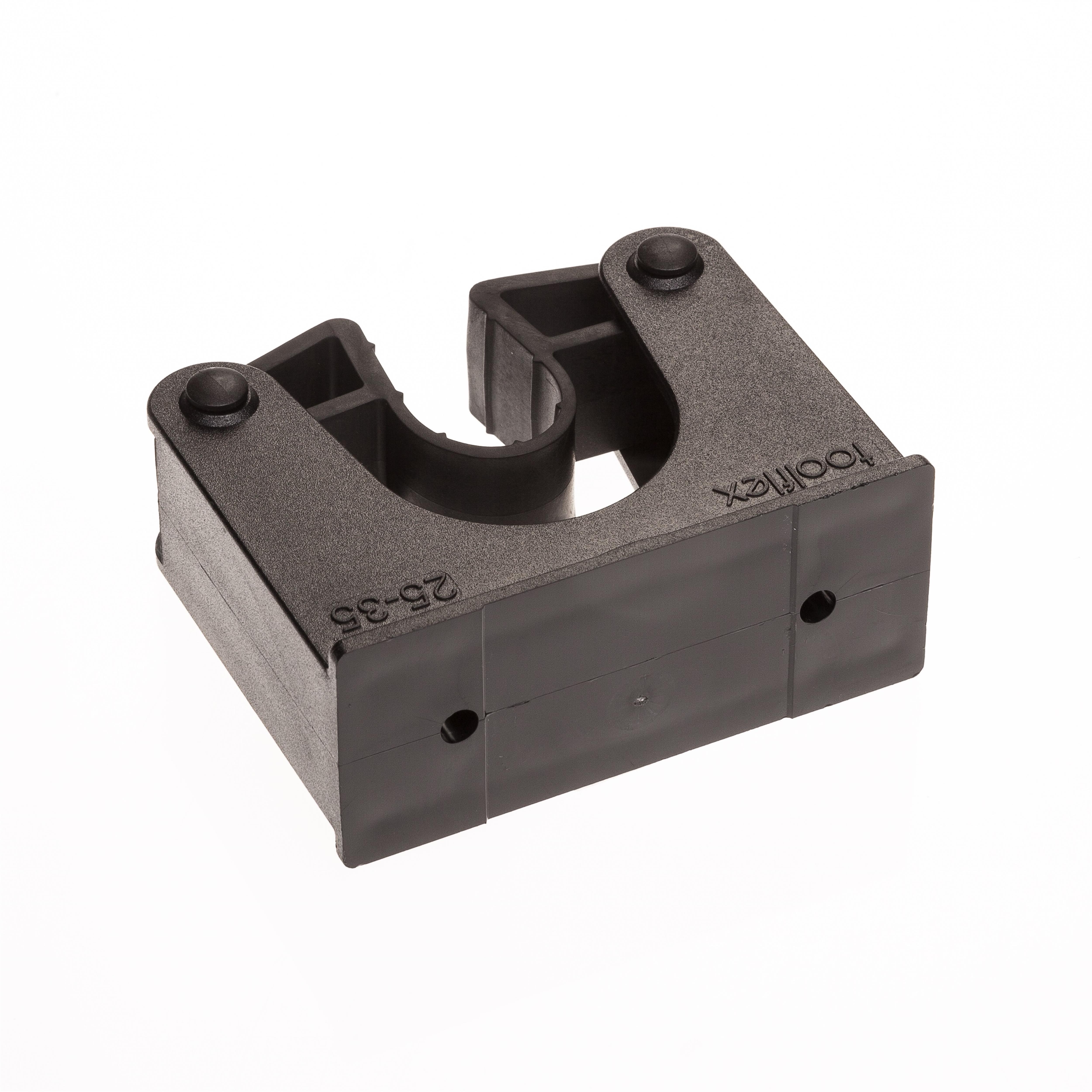 Toolflex Halterung 25-35 mm für Alu-Schiene einfarbig schwarz